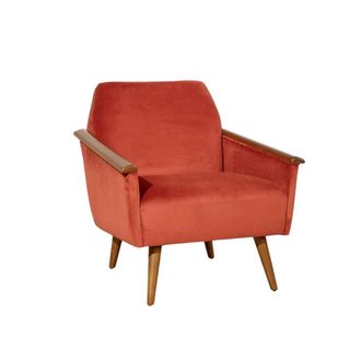 Robin des Bois Sill&oacute;n vintage Sander en tela de terciopelo y madera maciza