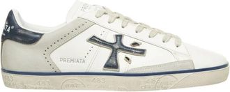 Premiata Blauwe Su&egrave;de Sneakers voor Mannen - Heren - Sneakers - Wit - 45 EU - Su&egrave;de - Schoenen