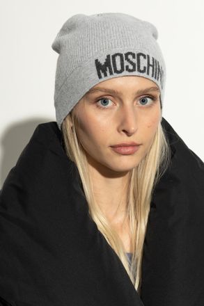 Moschino Cap With Logo, Unisex, Grey