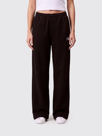 Calvin Klein Black Cotton Jogging Trousers with Elasticated Waist and Logo