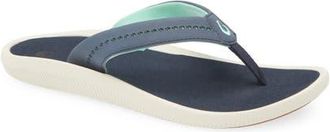 Olukai Ulele Water Resistant Flip Flop in Trench Blue /Trench Blue at Nordstrom, Size 11