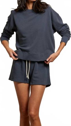 perfectwhitetee Tyler French Terry Pullover Sweatshirt In Night