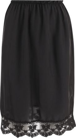 The Garment Silk Skirt With Lace Hem Detail And Elastic Waistband