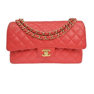 Chanel Timeless - Classic Double Flap Quilted Caviar Pink Leather Handbag (Pre-Owned)