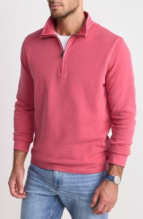 Vineyard Vines Coastline Quarter Zip Pullover in Sailors Red at Nordstrom, Size Medium