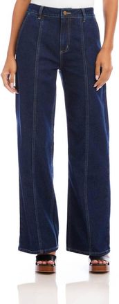 Karen Kane Seam Detail Wide-Leg Jeans In Indigo