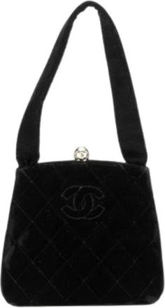 Chanel Pre-owned Vintage Stoffen Handtas - Dames - Vintage Handtas - Zwart - ONE Size - Vintage