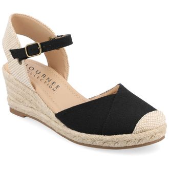 Journee Collection Women & apos;s Ashlyn Medium and Wide Width Espadrille Wedge Sandals