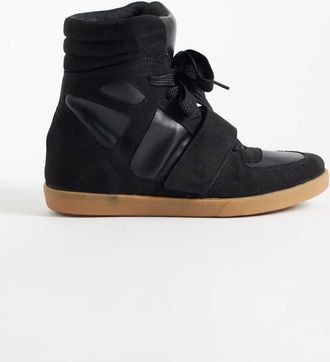 Asos Damson - Sneakers con zeppa nascosta in camoscio nero