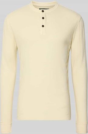 Superdry Longsleeeve mit Knopfleiste in Beige, Gr&ouml;&szlig;e XXL