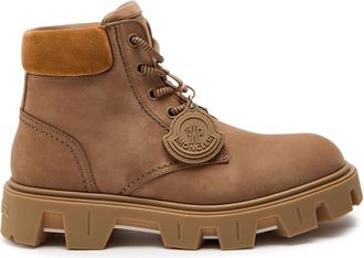 Moncler Peak City Nubuck Hiking Boots - Beige - 44 (IT44/ UK10)