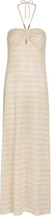 Melissa Odabash Mila Striped Metallic-knit Beach Dress - Gold - S (UK8-10 / S)