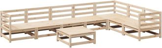 vidaXL Juego De Sof&aacute;s De Jard&iacute;n 8 Pzas Madera Maciza De Pino Vidaxl