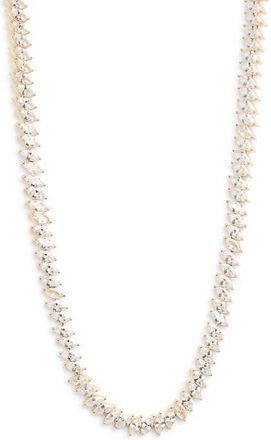 Nordstrom Marquise Cubic Zirconia Eternity Necklace in Clear- Gold at Nordstrom