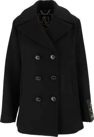 Sealup Sibilla Wool-Blend Double-Breasted Peacoat