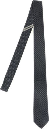 Ferragamo Black Biella Logo Print Tie