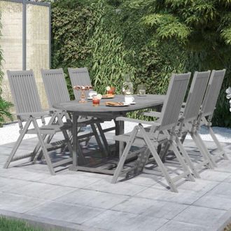 vidaXL Furniture Limited - Juego De Comedor Para Jard&iacute;n 7 Piezas Madera