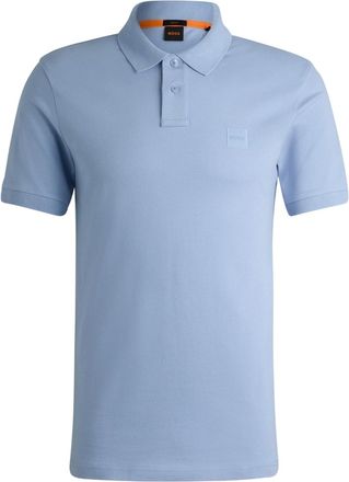 HUGO BOSS Heren Passenger Box Logo Polo Shirt (Blauw)