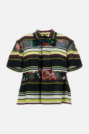 sacai Camicia A Maniche Corte Fantasia