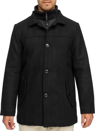 Indicode Wolljacke INDICODE INLunik, Herren, Gr. XXL, schwarz, Web, Obermaterial: 50% Wolle, 50% Polyester, unifarben, regular fit, Jacken Wolljacke