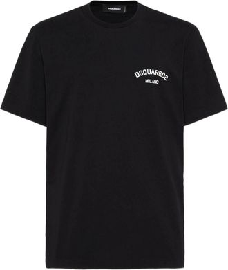 Dsquared2 Mens Cotton T-shirt - Black - Size X-Large