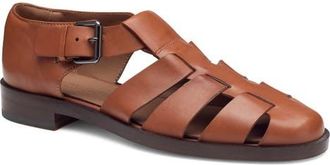 Johnston & Murphy Baldwin Fisherman Sandal in Cognac Sheepskin at Nordstrom, Size 13