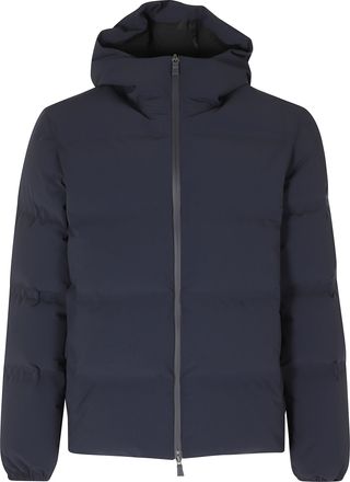 Herno Blue New Impact Hooded Short Down Jacket