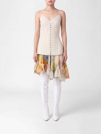 Alexander McQueen Abito bustier McQueen in cotone stampato