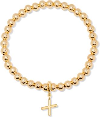 Brook & York Makenna Initial Charm Bracelet in Gold - X at Nordstrom