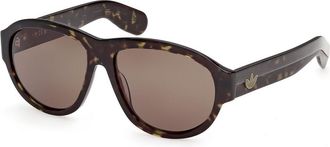 adidas OR0150 52J Mens Sunglasses Tortoiseshell Size 57