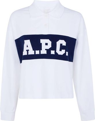 A.P.C. Brianne Poloshirt - Dames - Polos - Wit - XS - Tops