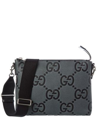 Gucci Medium Jumbo Gg Leather Messenger Bag