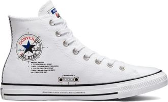 Converse Canvas High Top Rubberen Zool Sneaker - Dames - Sneakers - Wit - 42 EU - Schoenen