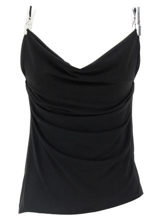 Coperni Black Draped Washing Clip Gala top