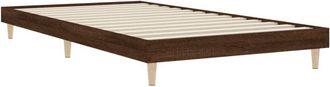 vidaXL Estructura de cama sin colchón madera marrón roble 100x200 cm Vidaxl