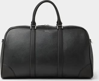 HUGO BOSS Mens Regenerated leather weekend bag