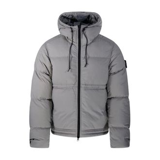 Stone Island Winter Jackets, male, Gray, L, Stylish Coats for Men