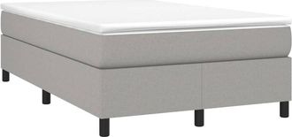 vidaXL Estructura de cama sin colchón tela gris claro 120x200 cm Vidaxl