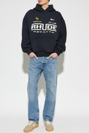 Rhude Hoodie, Mens, Black