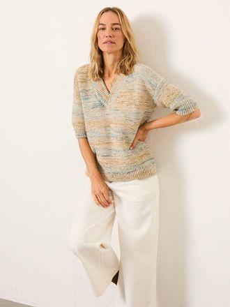 Fat Face FatFace Tilly Neutral Knitted Top