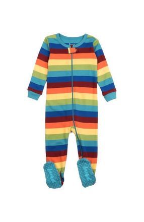 Leveret Footed Striped Cotton Matching Family Pajamas in Colorful Boys at Nordstrom, Size 18-24M