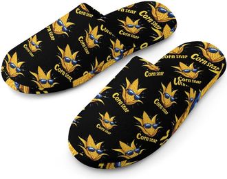 Generic Corn Star Mens Cotton Slippers Memory Foam Comfort House Shoes Winter Indoor Slipper for Hotel Casa Spa