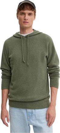 American Vintage Raxow Hooded Jumper - Heren - Hoodies - Groen - S - Wol - Hoodies & sweatvesten