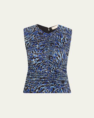 Ulla Johnson Annie Gathered Sleeveless Jersey Top