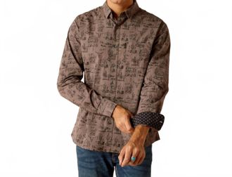 Ariat Matteo Modern Button Down Shirt In Eiffel Tower