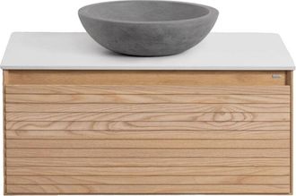 Sklum Sklum - Conjunto De Mueble De Ba&ntilde;o En Madera De Fresno Tedrik