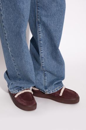 INUIKII Mule Wool Slippers, Womens, Burgundy