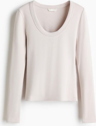 H&M Baumwollshirt - Brown