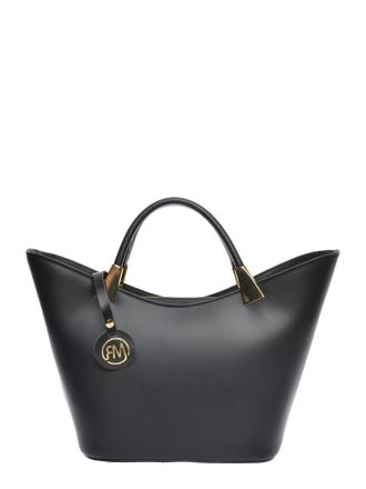 Roberta M Zwart Rundleer Tas