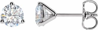 Diamond2Deal 14K Gold 1ct Lab-Grown Diamond Stud Earrings Clarity VS, Color F-G